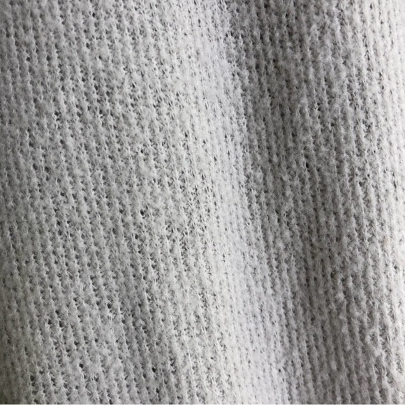 Lazy Sundays light gray soft knit wrap front drawstring waist top size Large - Picture 7 of 12